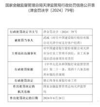 两家金融机构38位相关负责人领罚单 5人遭终身禁业