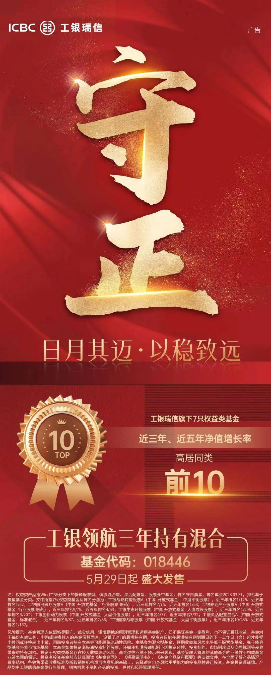 一季度收官实力为鉴 工银瑞信25只基金稳居晨星业绩榜单前十
