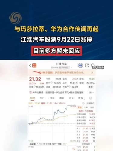 江淮汽车涨停